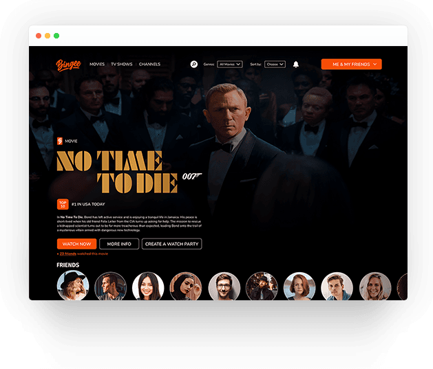 Bingee home page