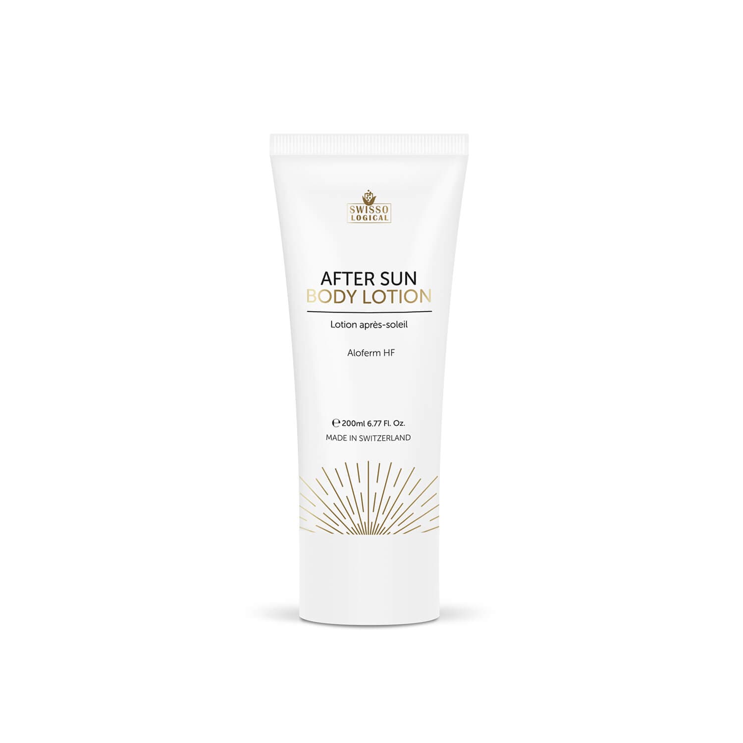 Swissological after-sun body lotion tube mockup