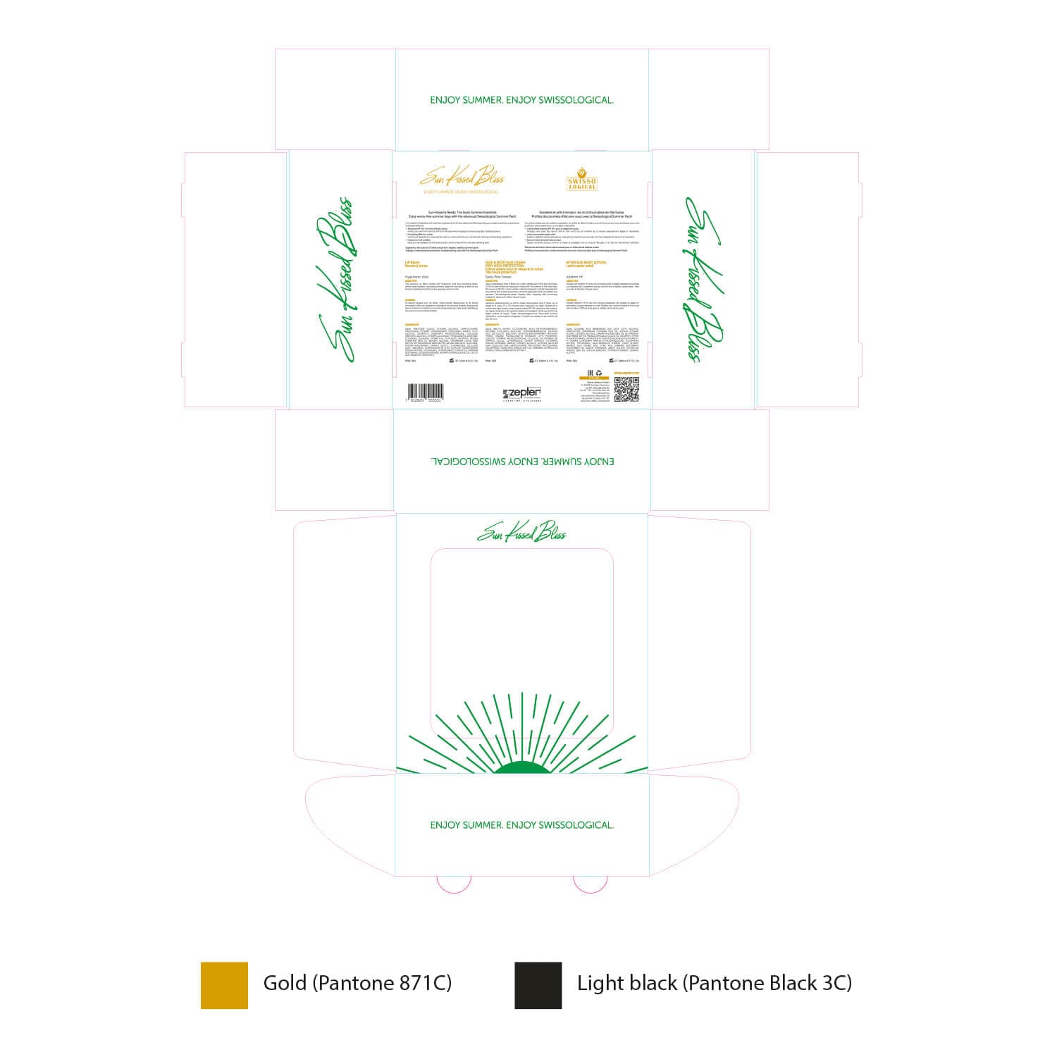 Swissological Summer Bliss packaging dielines