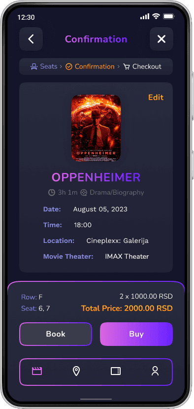 Userflow mockup screen 6